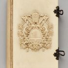 Book in ivory covered binding with slipcase - Hinterlechner, Fulgentius: Seraphisches Handbuch.... Salzburg, 1885